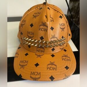 MCM Snapback Hat with Studs adjustable